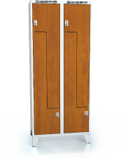 Cloakroom locker Z-shaped doors ALDERA with feet 1920 x 800 x 500